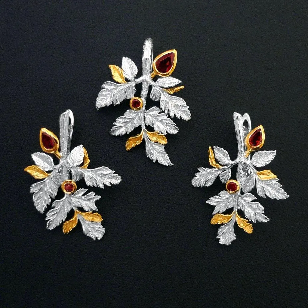 Falcon Flora Sterling Silver Pendant