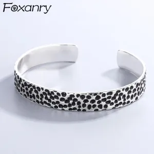 Foxanry Silver Color Bracelet Trend Punk Hip Hop Vintage Bangles
