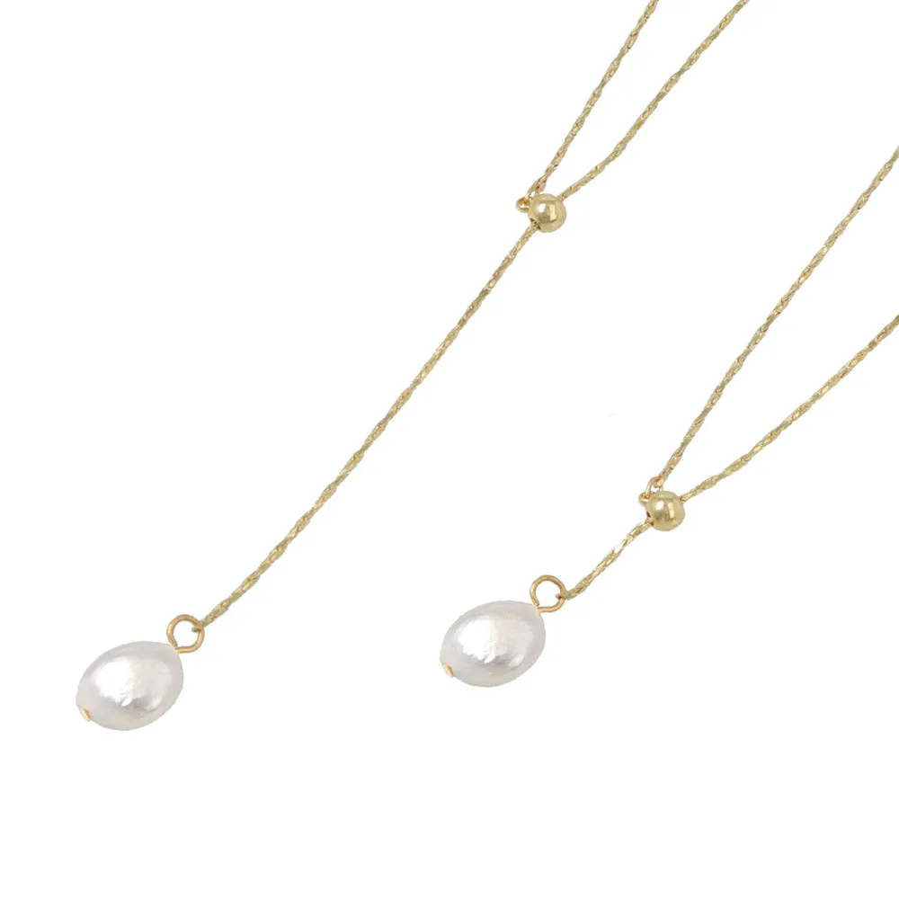Freshwater Pearl Adjustable Y Necklace