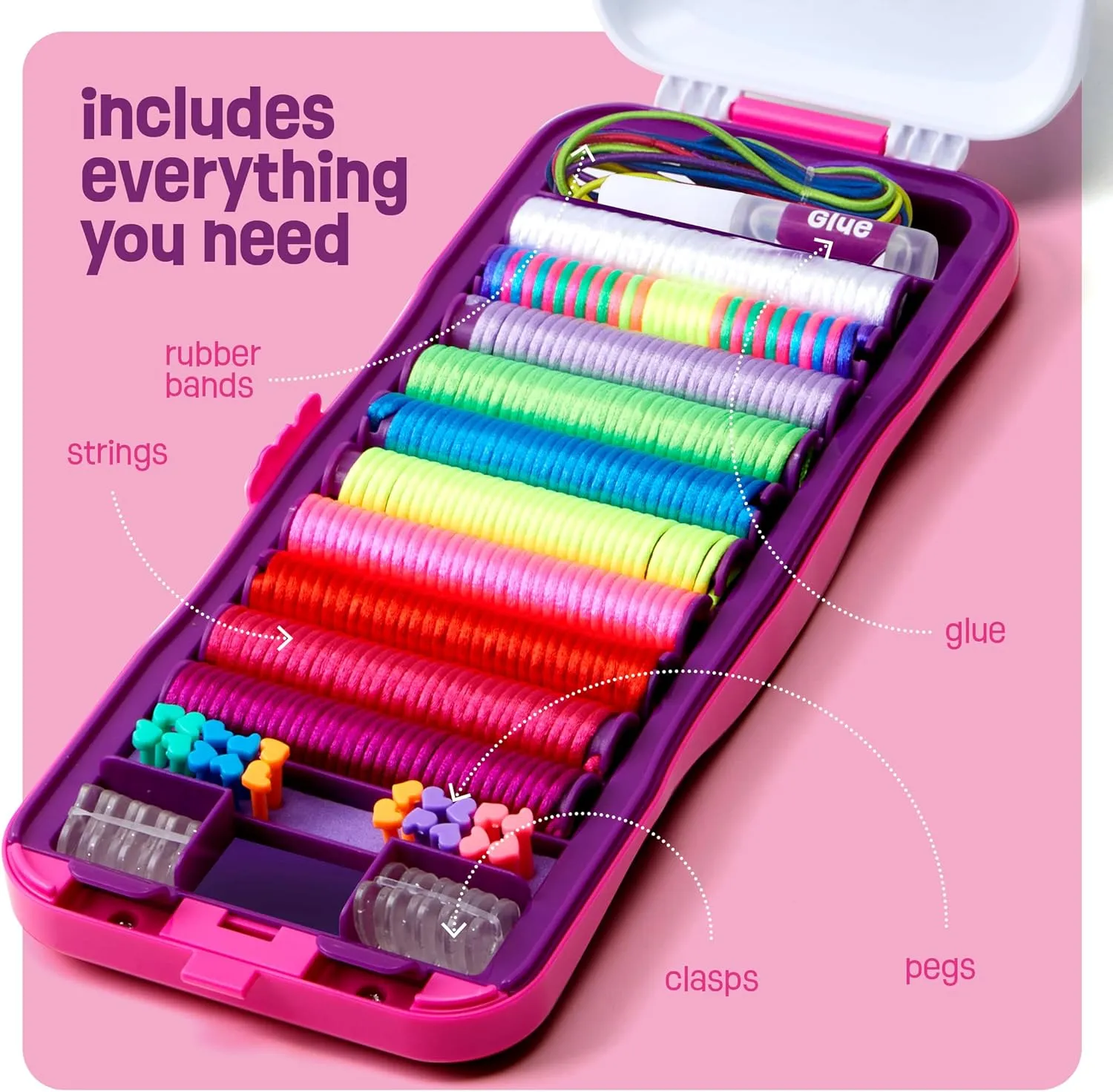 Friendship Bracelet Making Kit for Girls Ages 8, 9, 10, 11, 12