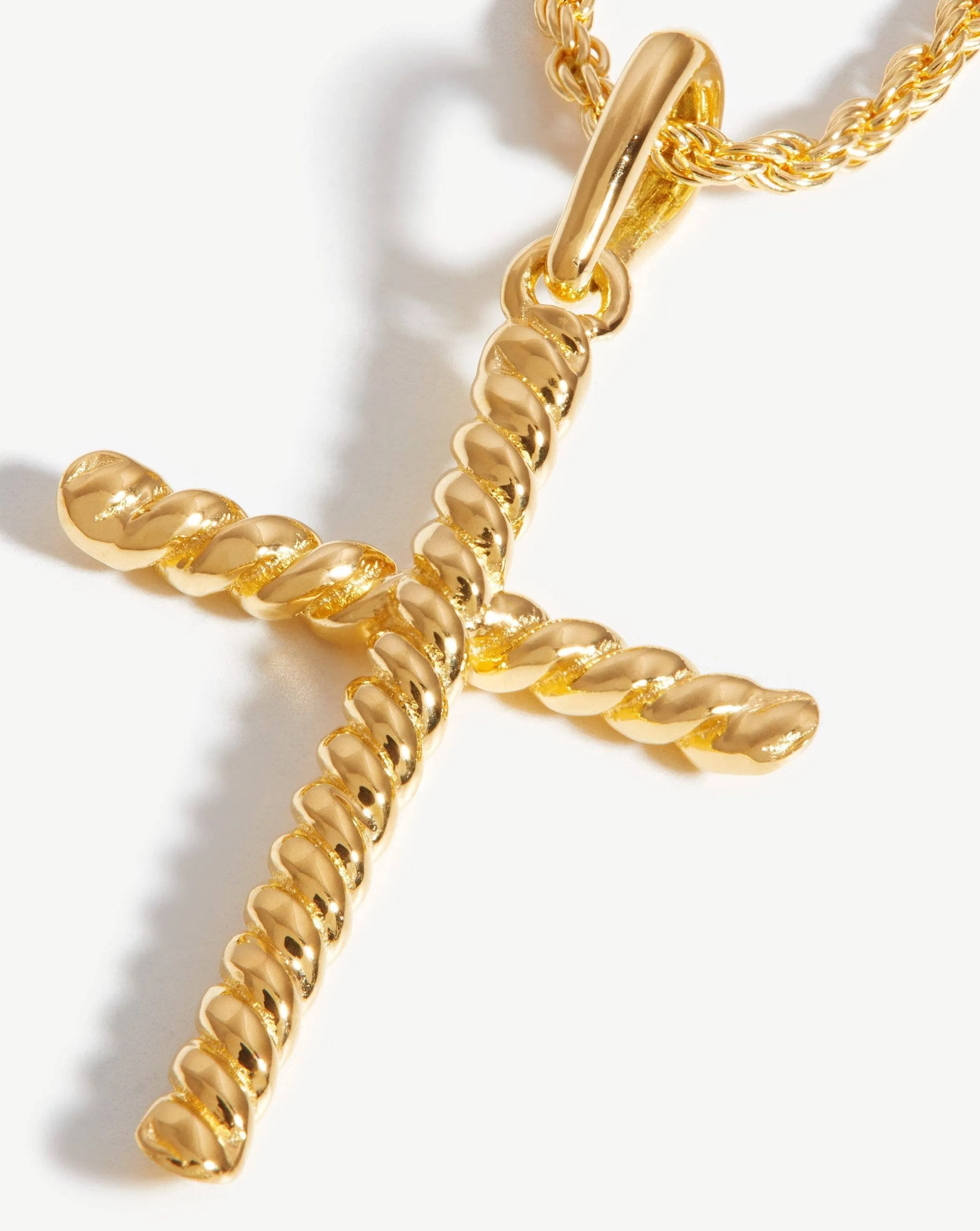 Fused Twisted Cross Necklace