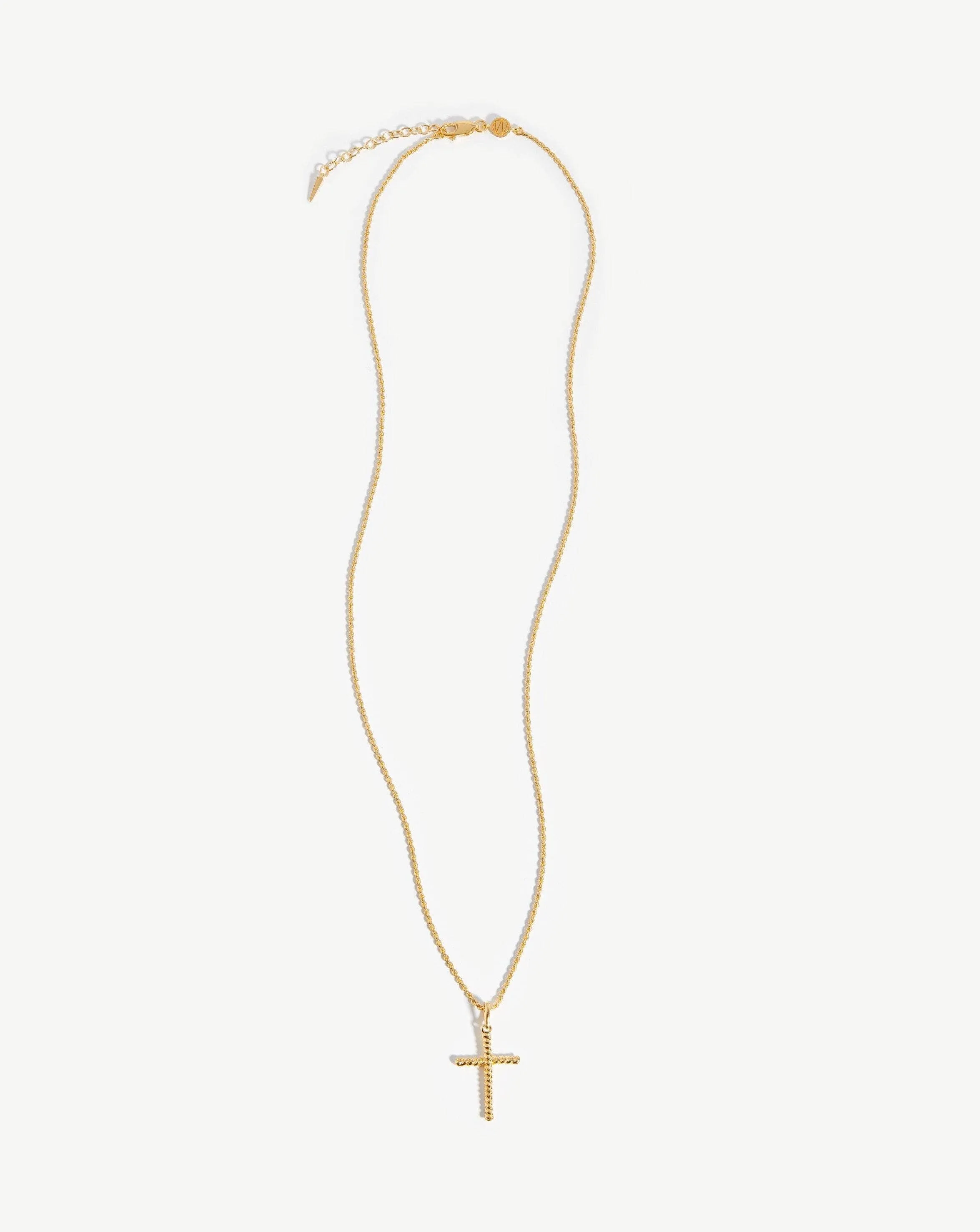 Fused Twisted Cross Necklace