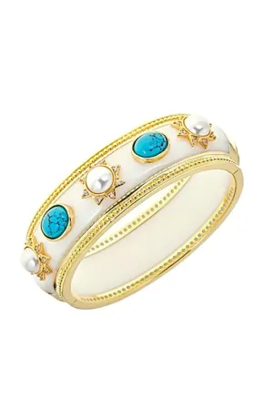 Galaxy Bangle Turquoise Pearl