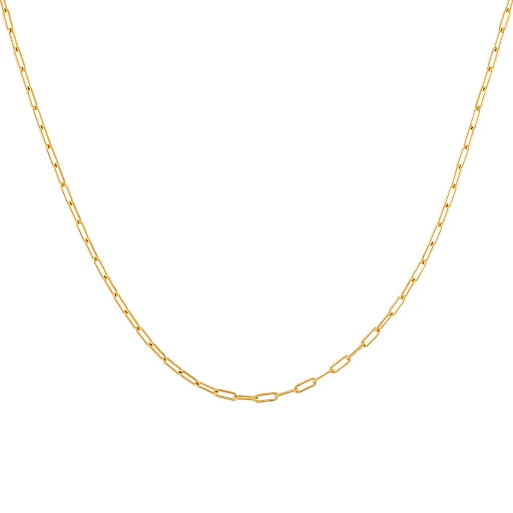 Gold Filled Baby Paperclip Necklace by By Adina Eden