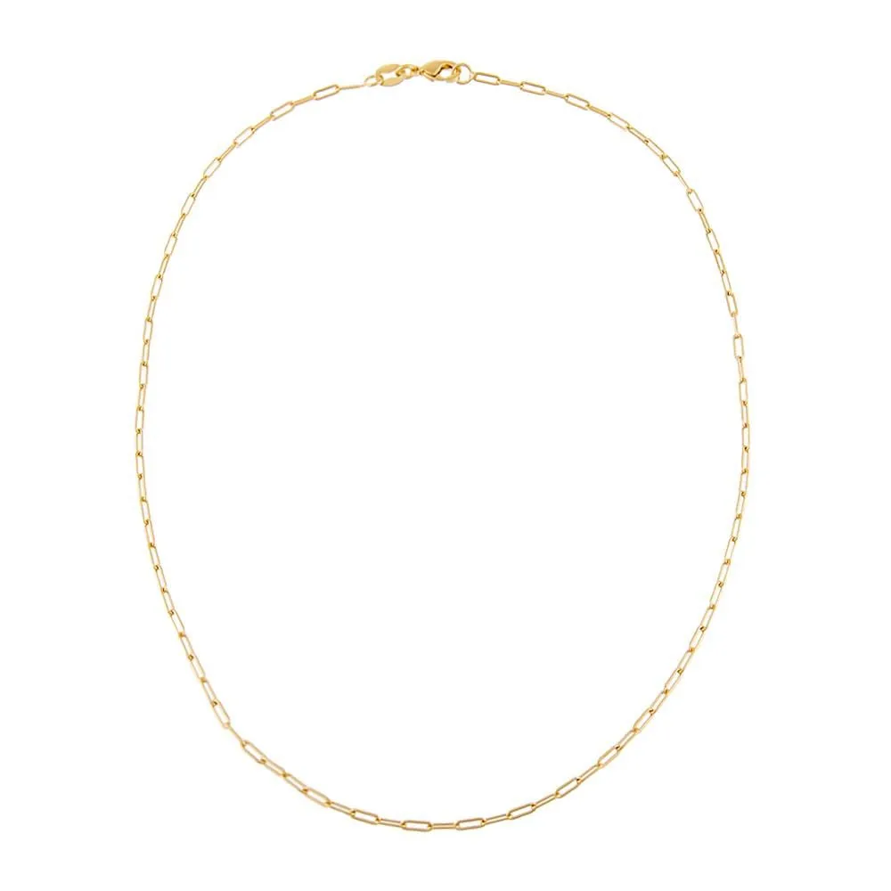 Gold Filled Baby Paperclip Necklace by By Adina Eden