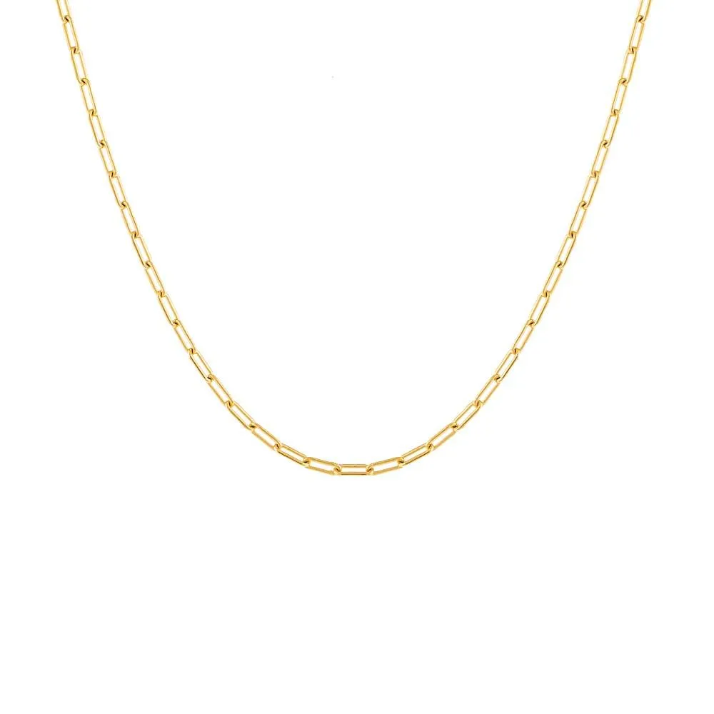 Gold Filled Baby Paperclip Necklace by By Adina Eden