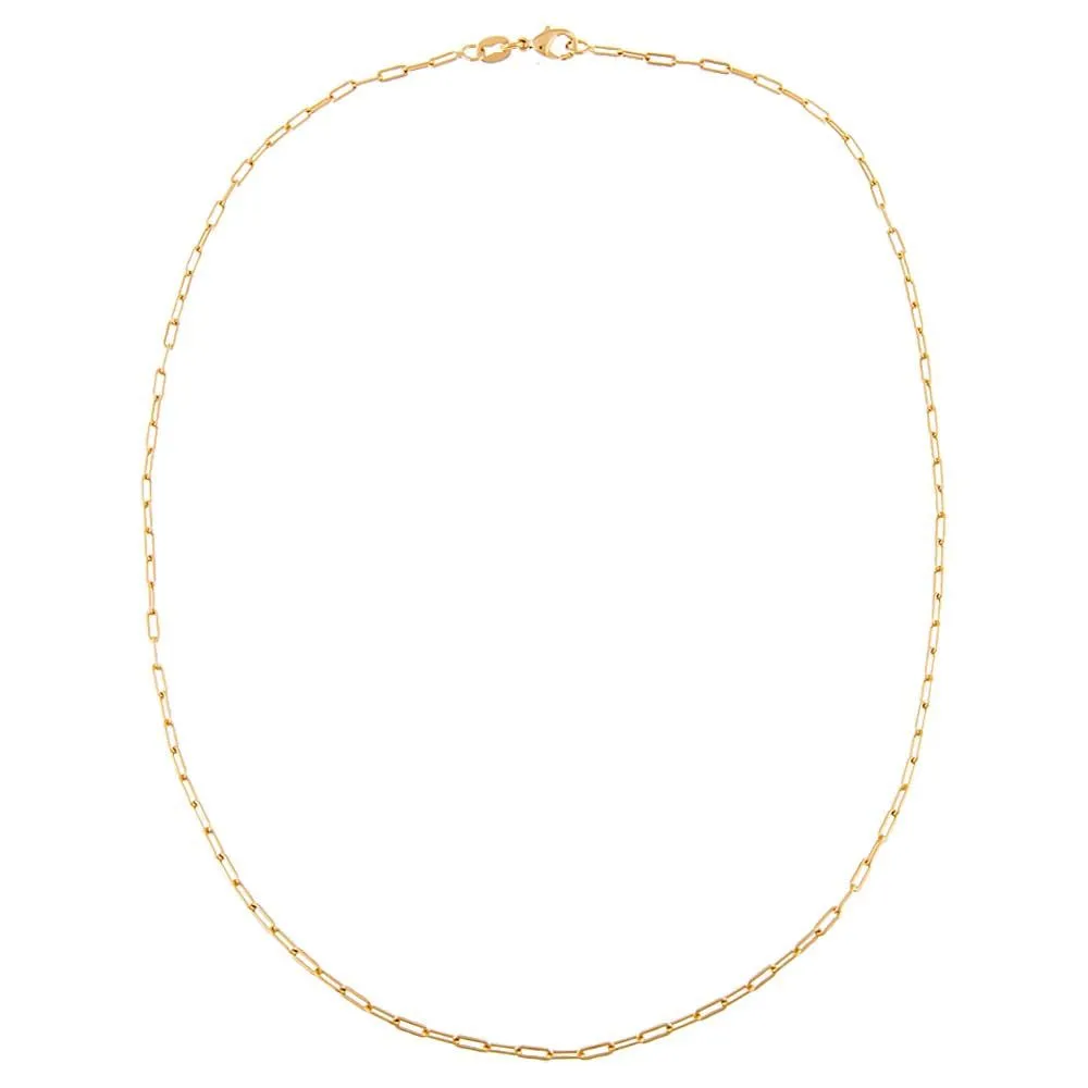 Gold Filled Baby Paperclip Necklace by By Adina Eden