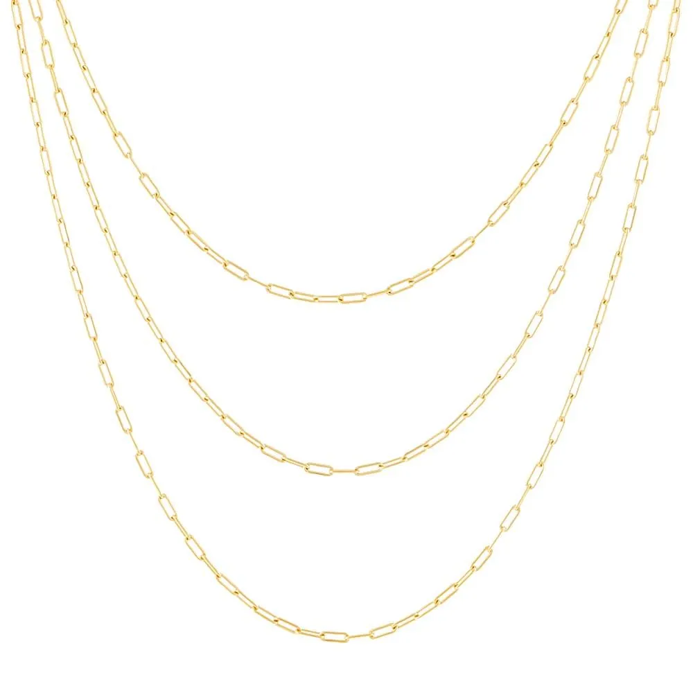 Gold Filled Baby Paperclip Necklace by By Adina Eden