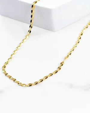 Gold Twist Chain Necklace