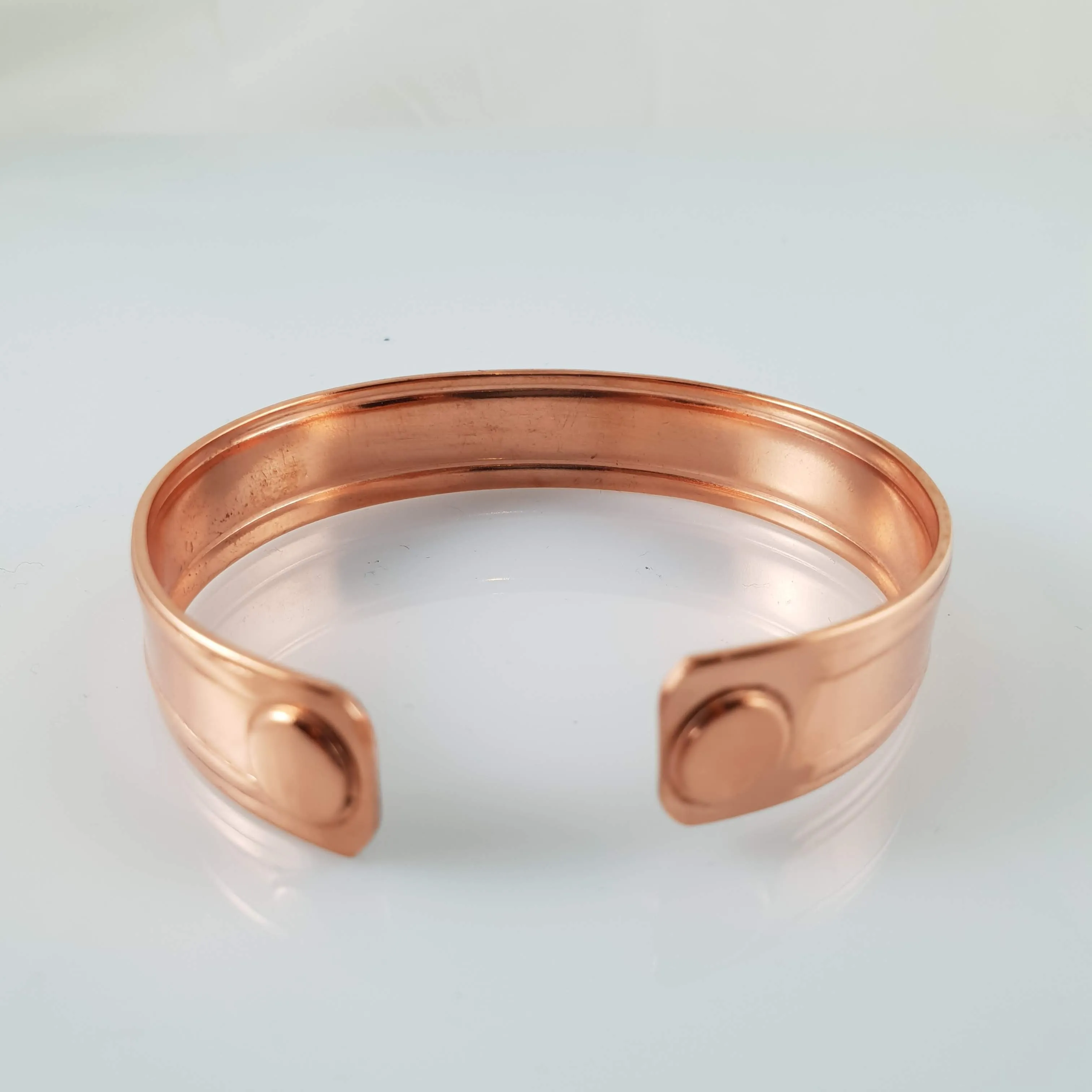 Handmade NZ Pure Copper Bracelet with Stripe