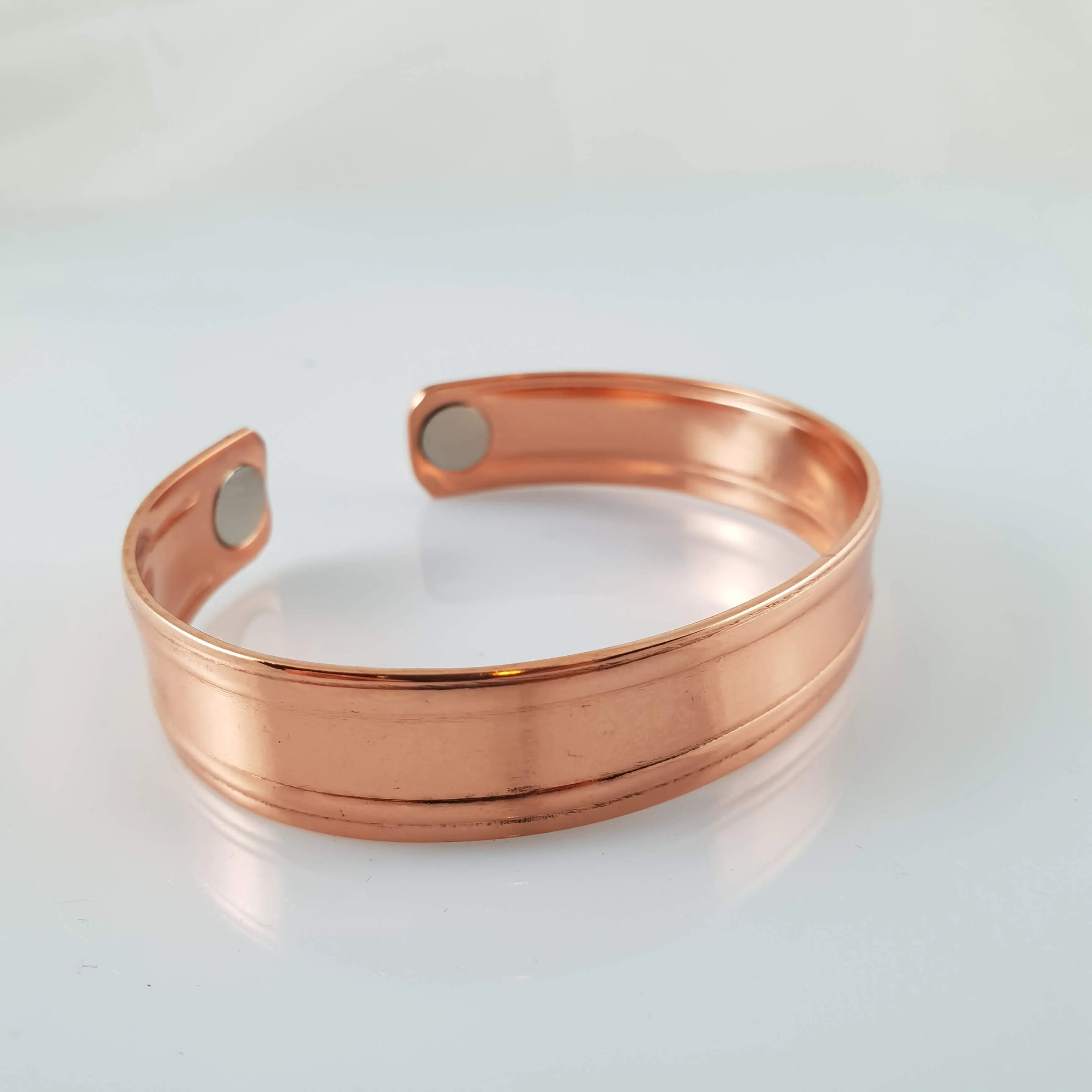 Handmade NZ Pure Copper Bracelet with Stripe