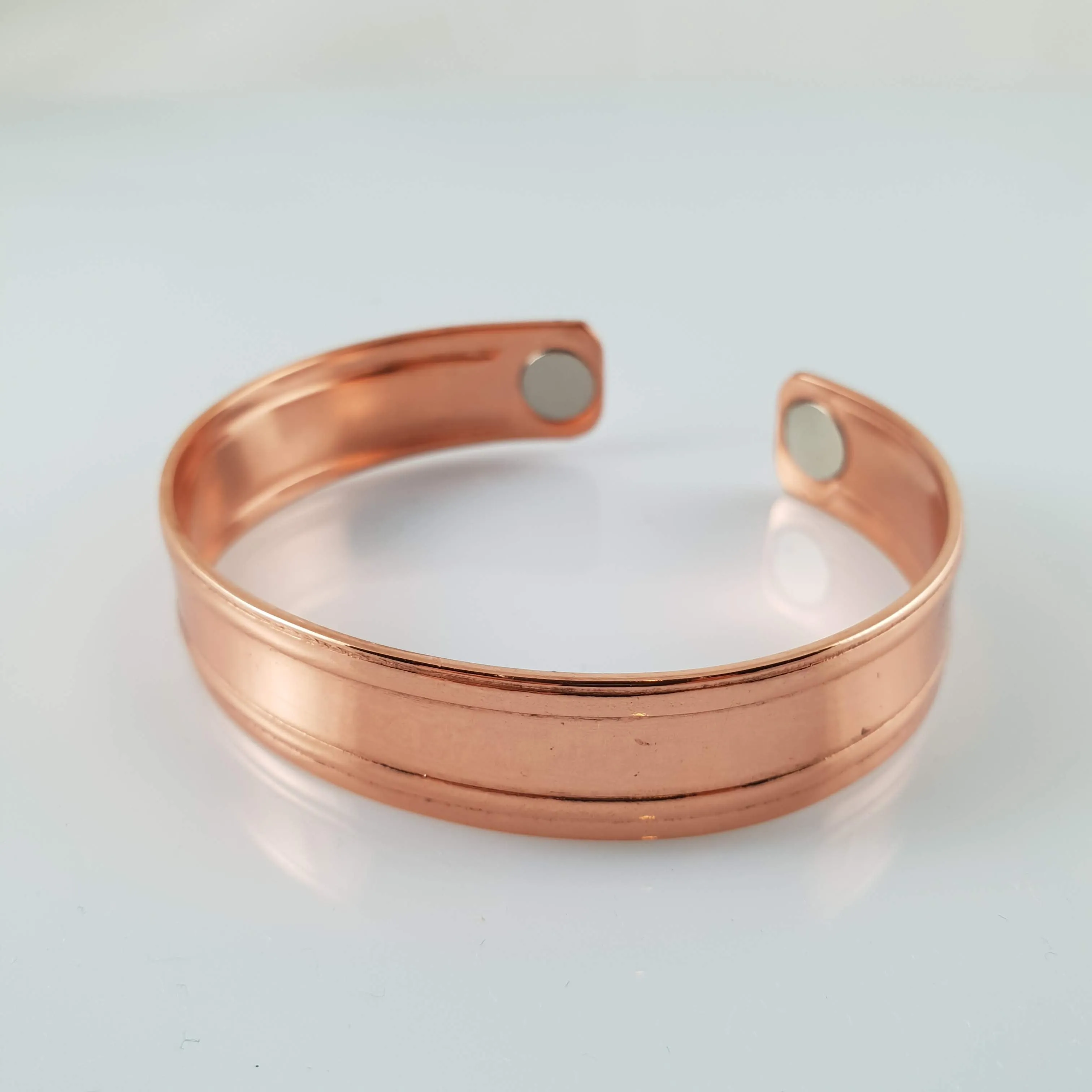 Handmade NZ Pure Copper Bracelet with Stripe