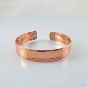 Handmade NZ Pure Copper Bracelet with Stripe
