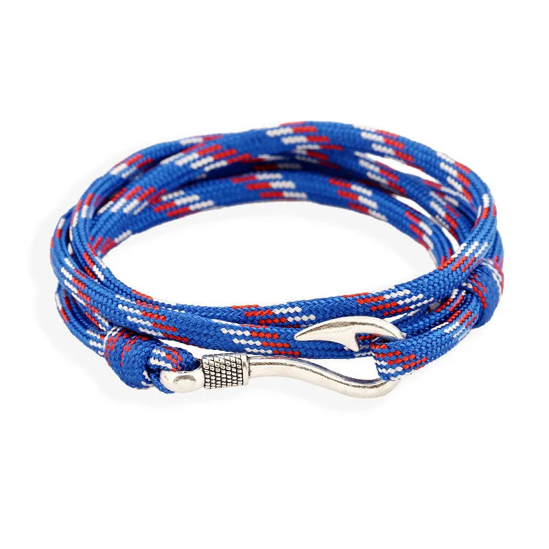 Hook Anchor Couples Charm Bracelet