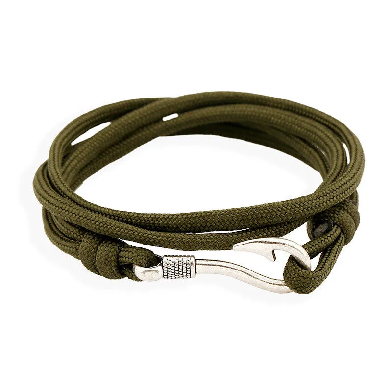 Hook Anchor Couples Charm Bracelet