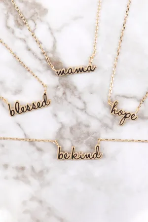 INB433 - "HOPE" SCRIPT NECKLACE