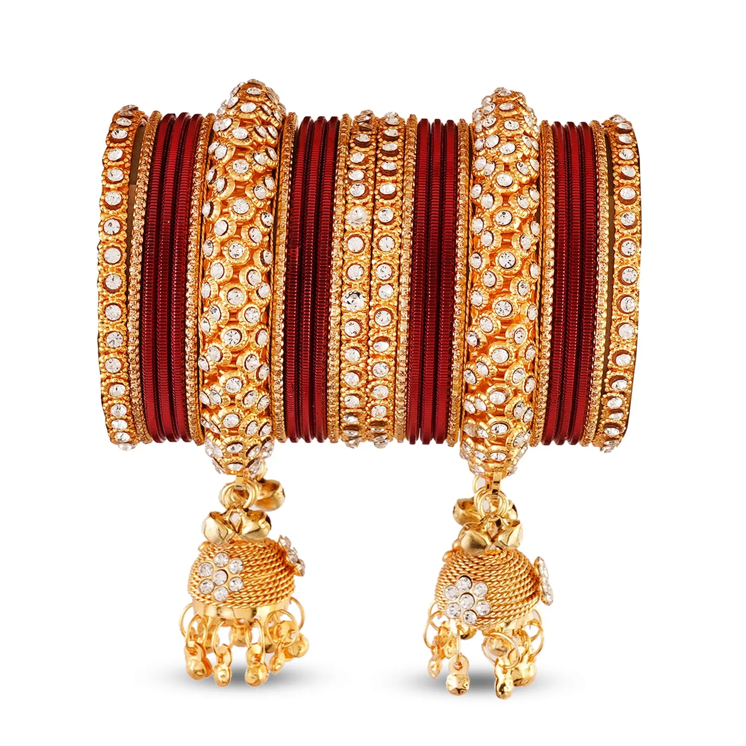 Indian Ethnic Partywear Bangles with Golden Polish