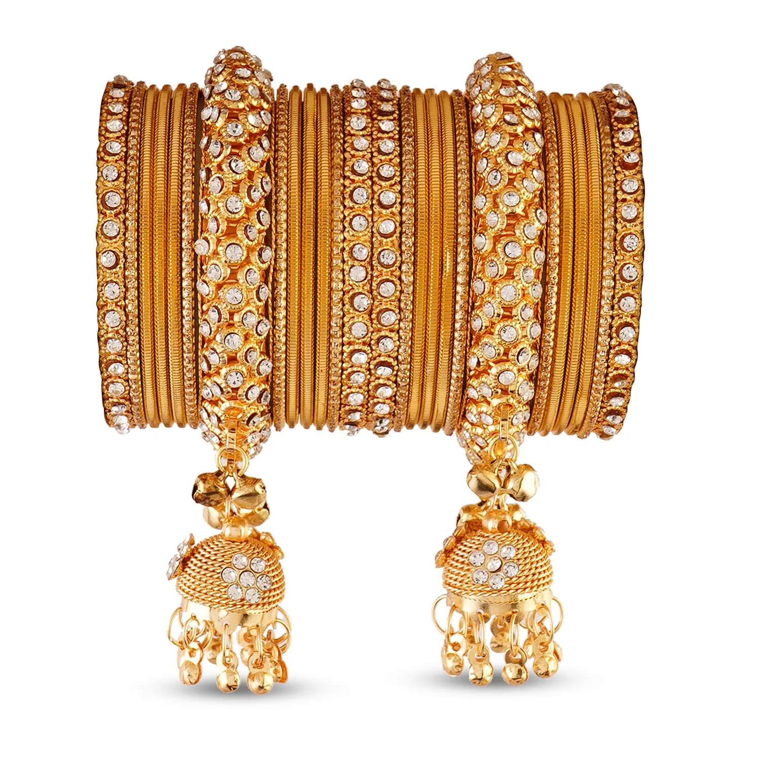 Indian Ethnic Partywear Bangles with Golden Polish