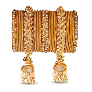 Indian Ethnic Partywear Bangles with Golden Polish