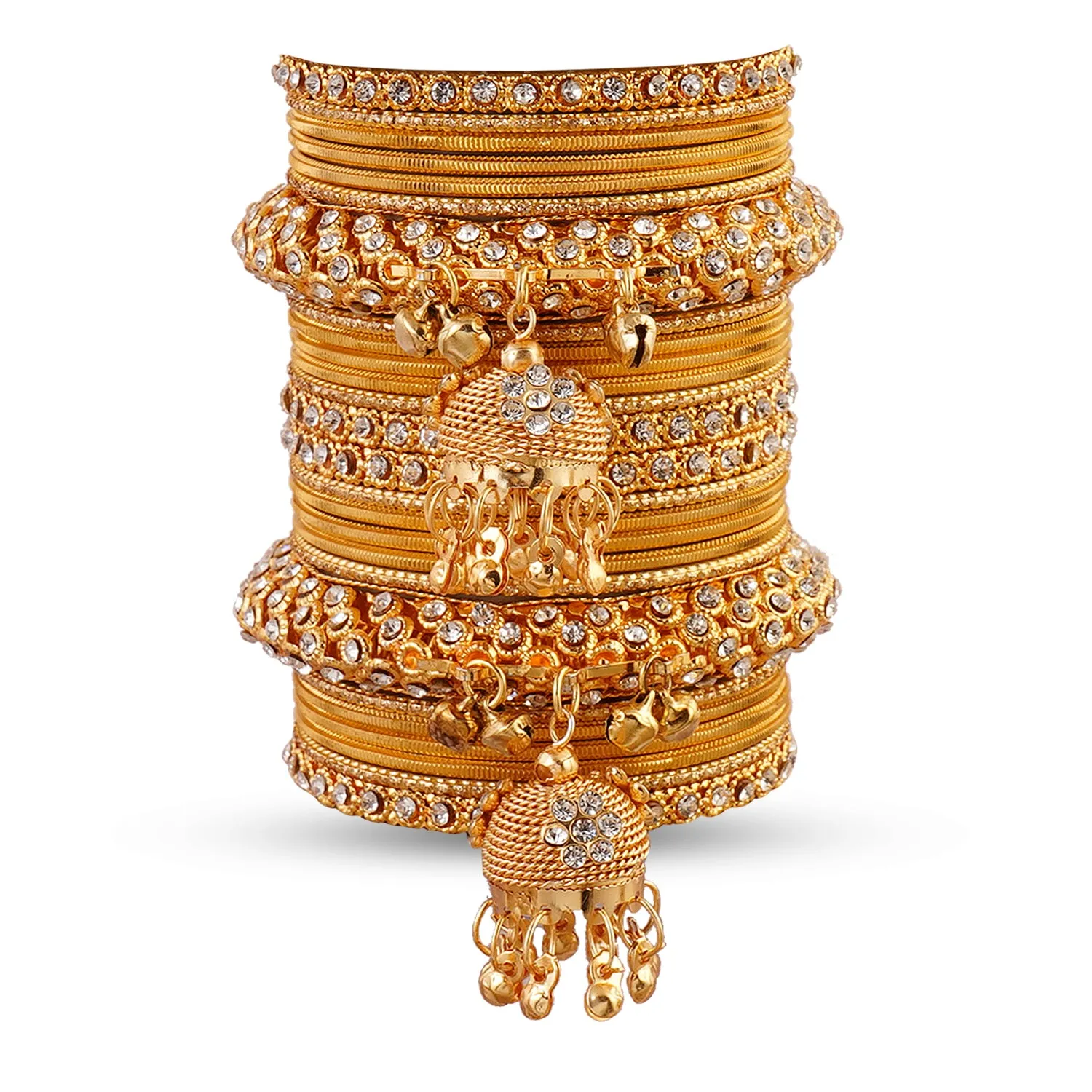 Indian Ethnic Partywear Bangles with Golden Polish
