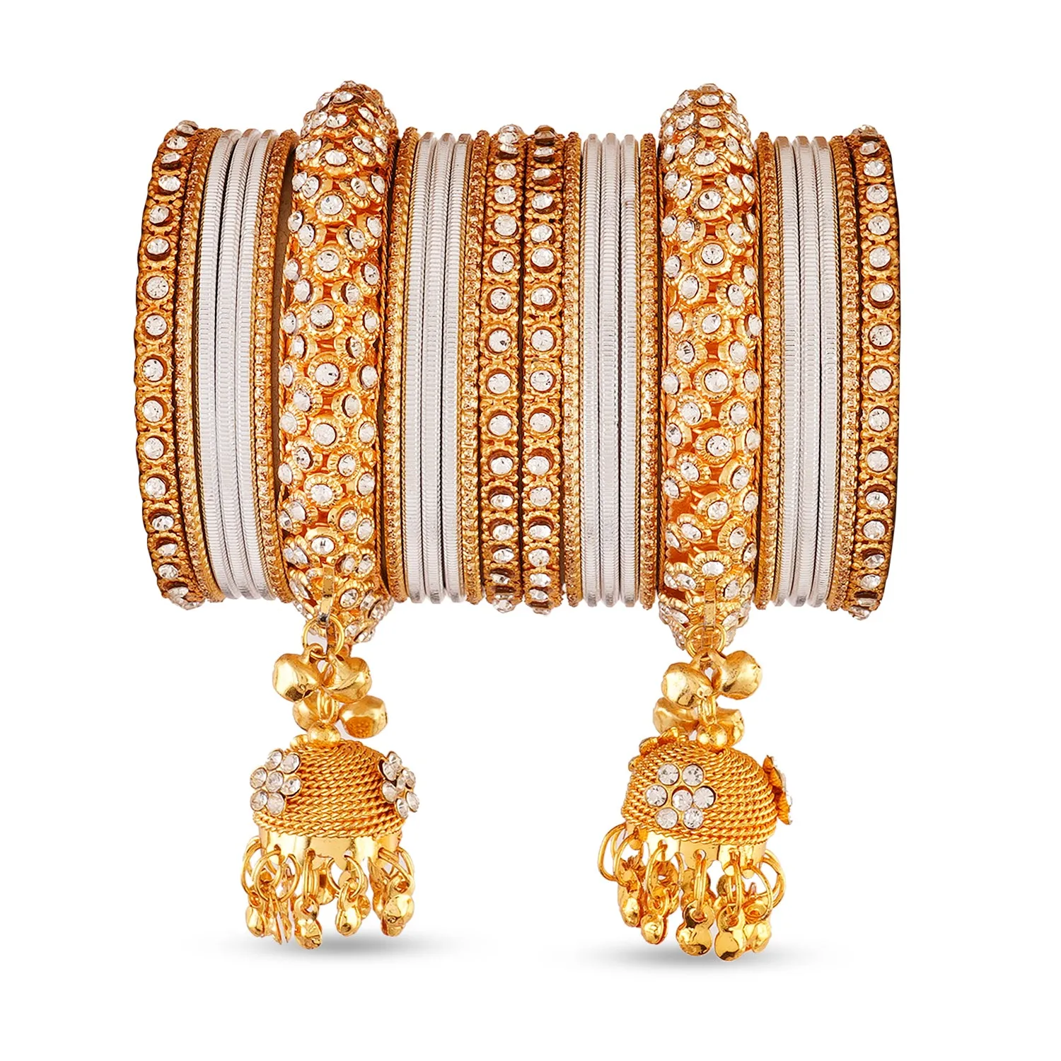 Indian Ethnic Partywear Bangles with Golden Polish