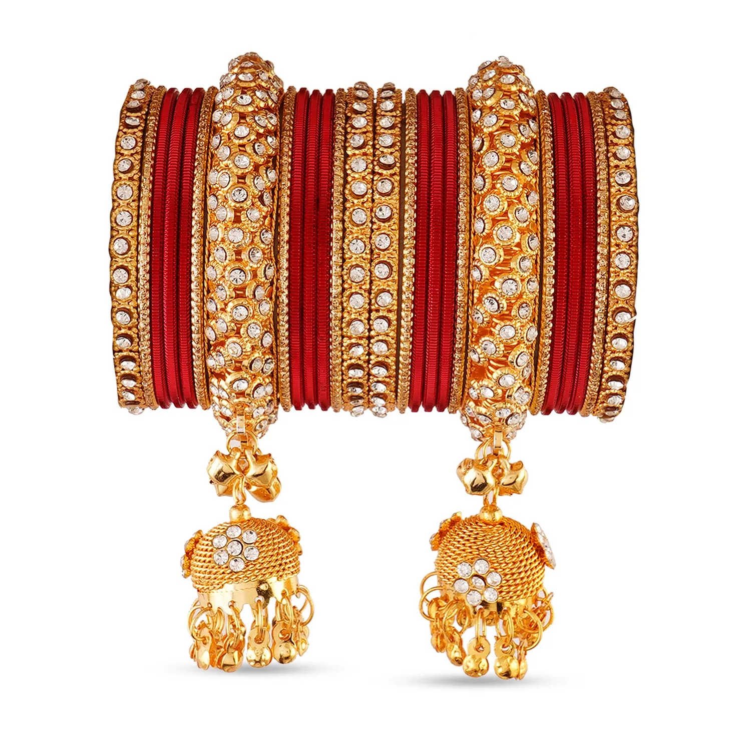 Indian Ethnic Partywear Bangles with Golden Polish