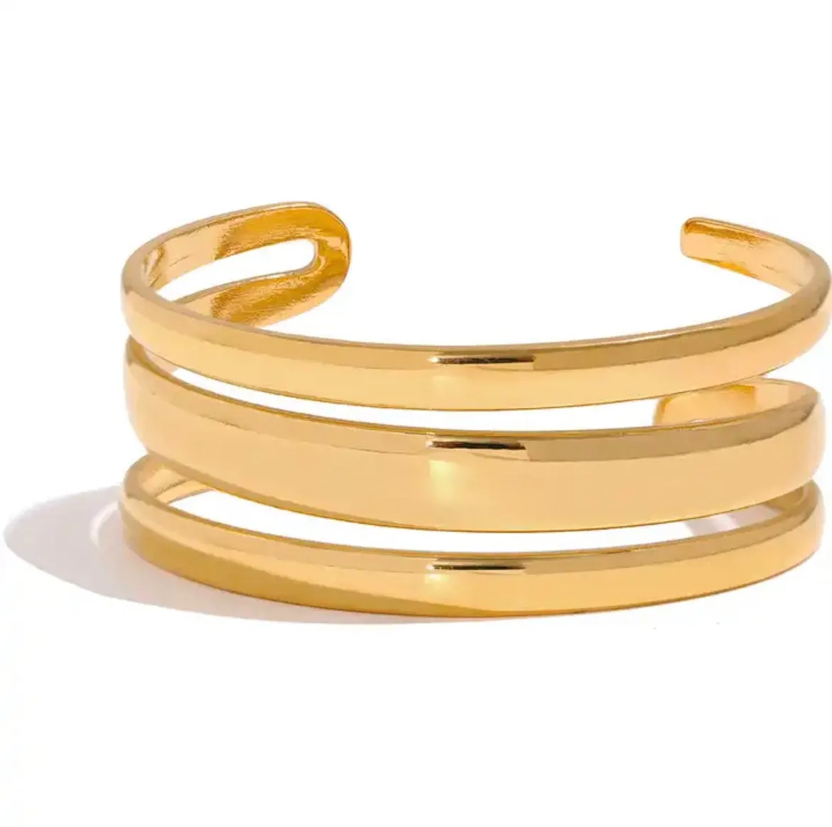 Infinity Loop  Cuff Bracelet - 18K Gold Coated