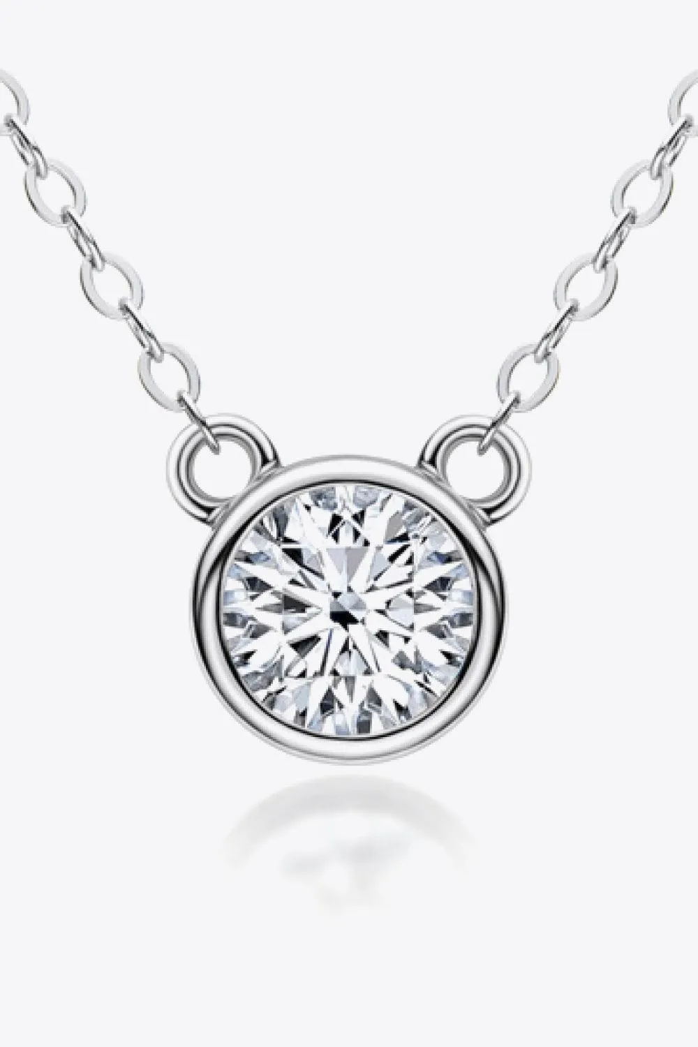 Inlaid 1 Carat Moissanite Gold / Platinum-Plated Necklace