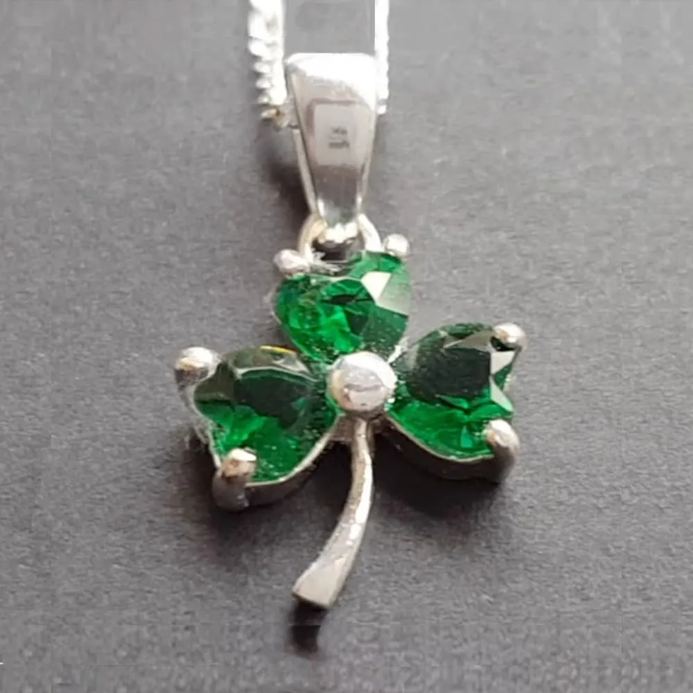 Irish Shamrock Pendant Celtic Necklace