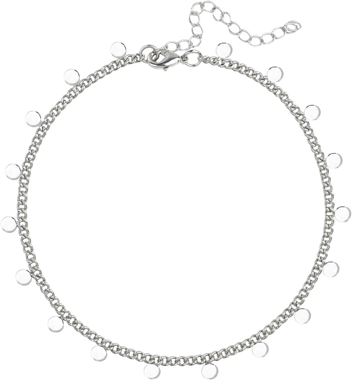KELITCH Simple Gold Strand Anklets Trendy Minimalist Alloy Anklets Chain Fashion Women Anklets Jewelry