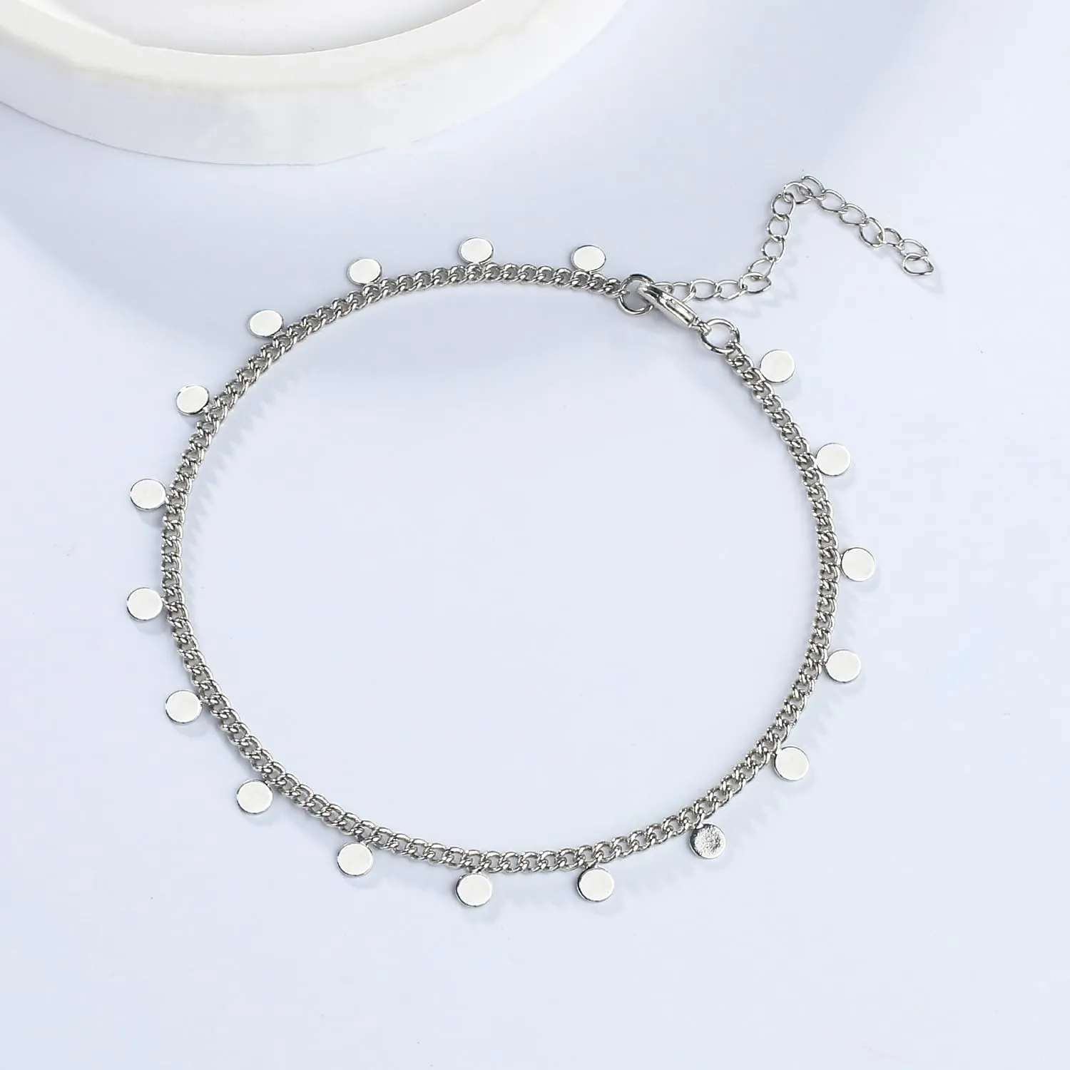 KELITCH Simple Gold Strand Anklets Trendy Minimalist Alloy Anklets Chain Fashion Women Anklets Jewelry