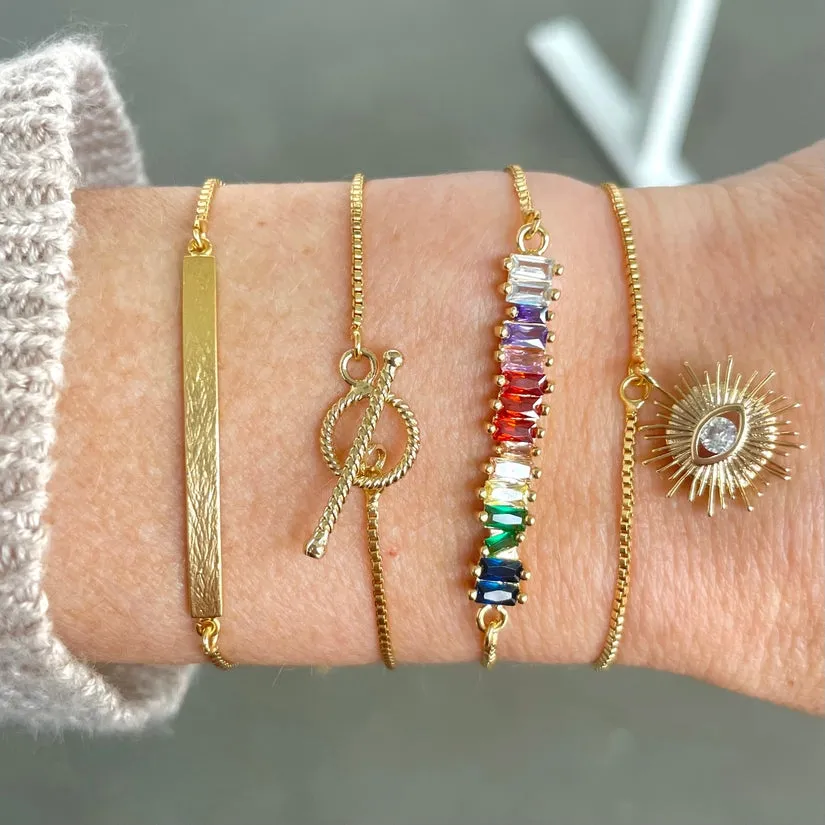Krissy Rainbow Bar Bracelet
