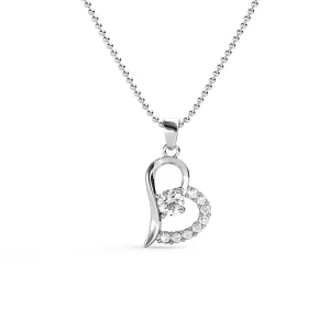 Laila "Radiant" 18k White Gold Swarovski Pendant Necklace