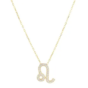 Leo Zodiac Pendant Necklace Dipped in Gold