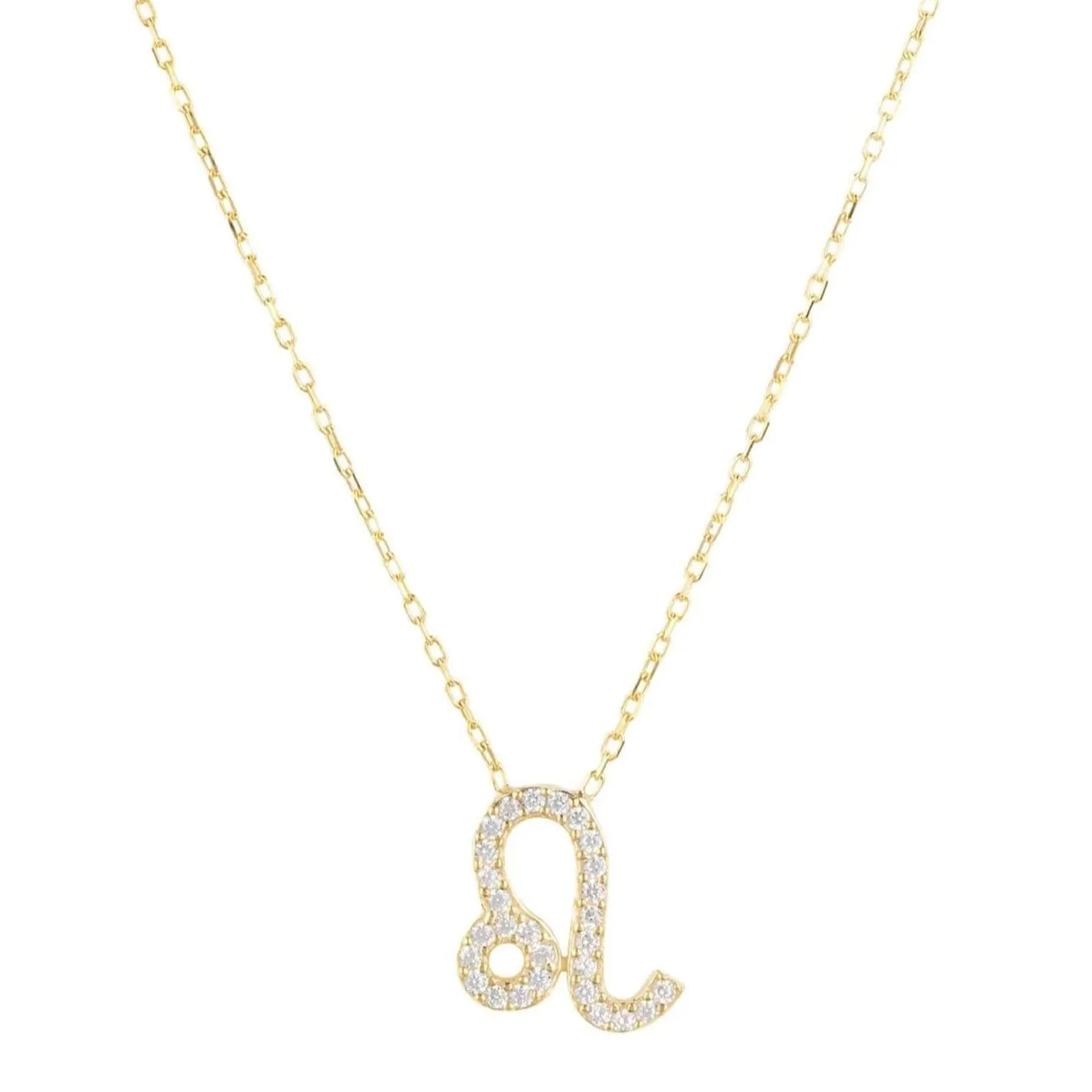 Leo Zodiac Pendant Necklace Dipped in Gold