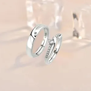 LOVCIA Simple Micro Setting CZ 925 Sterling Silver Adjustable Promise Ring