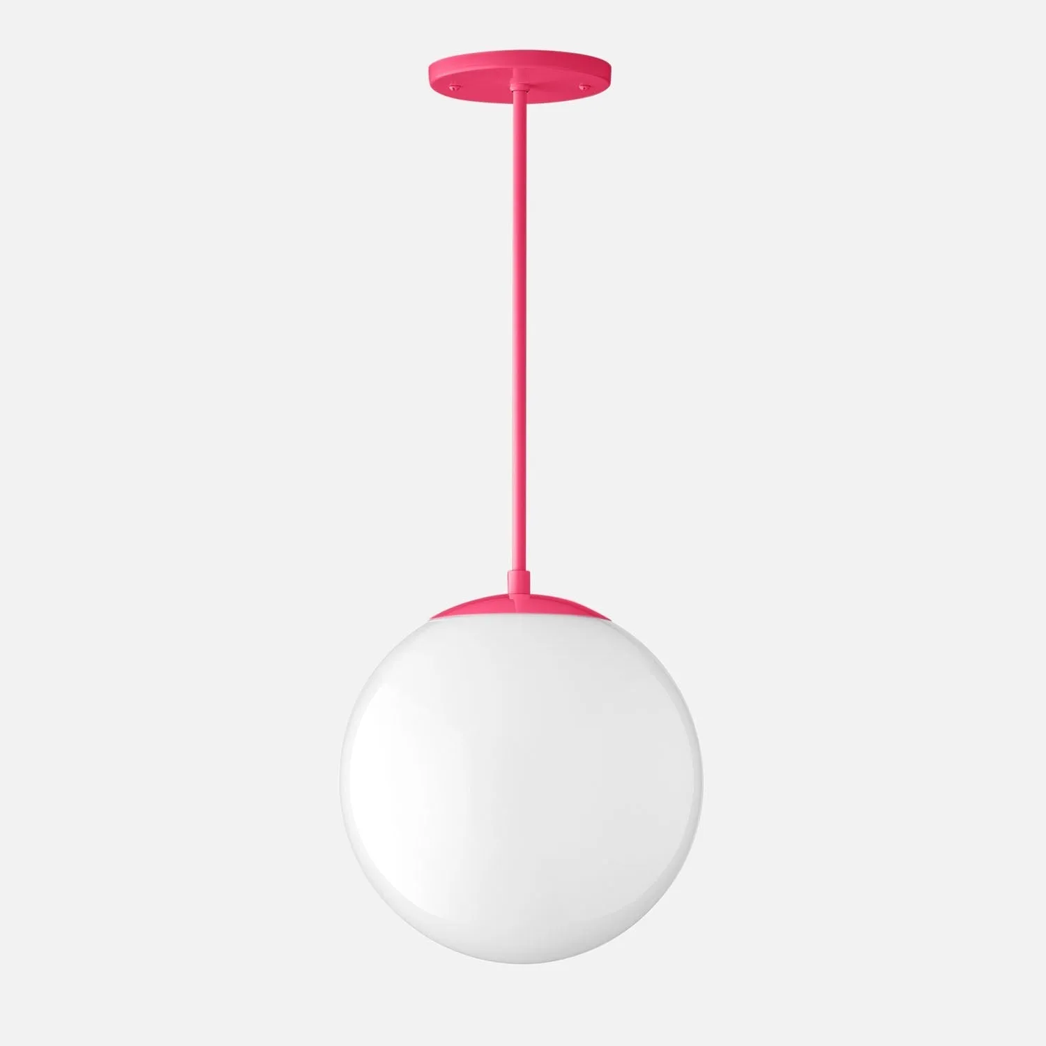 Luna Rod Pendant with 10" Opal Shade - Vaulted
