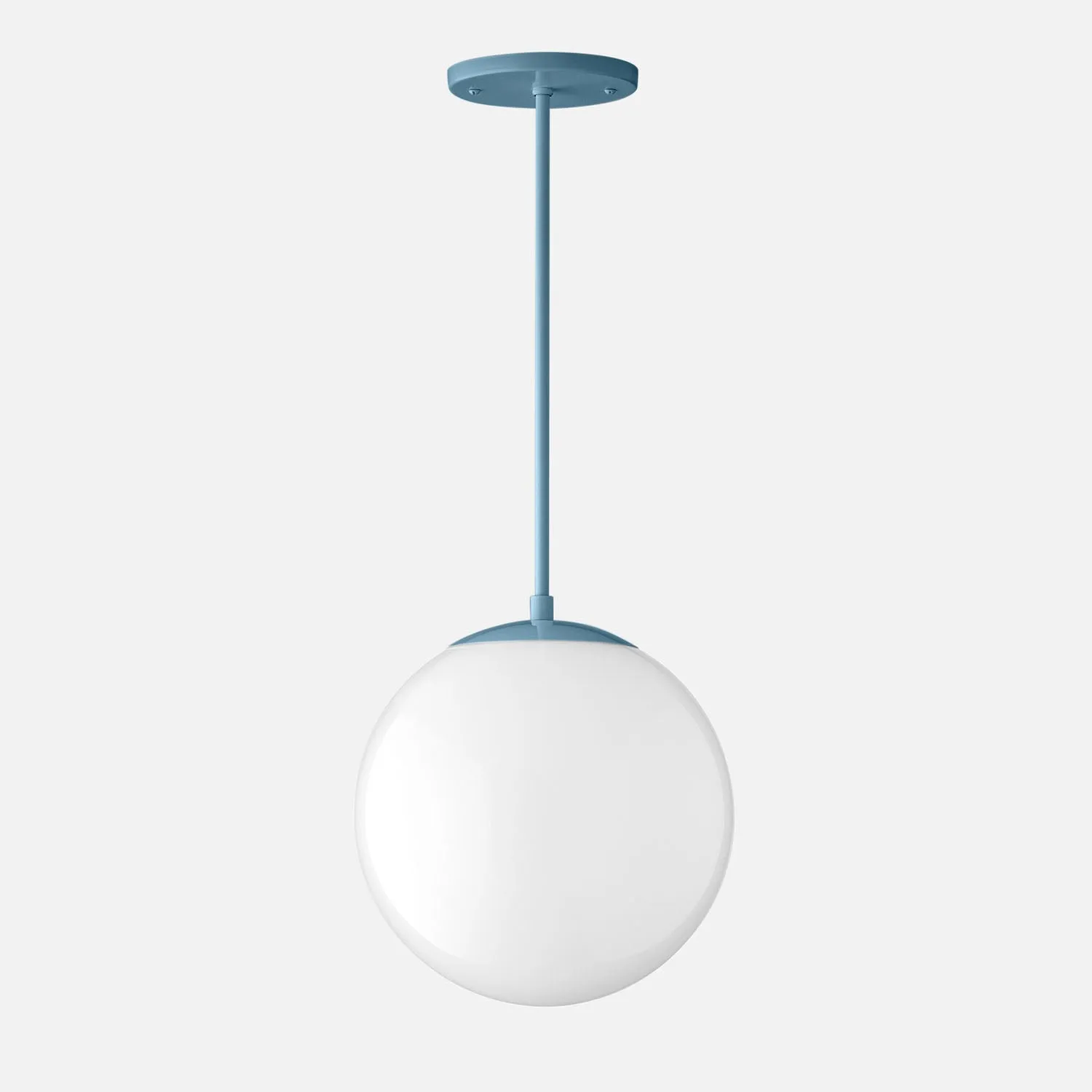 Luna Rod Pendant with 10" Opal Shade - Vaulted