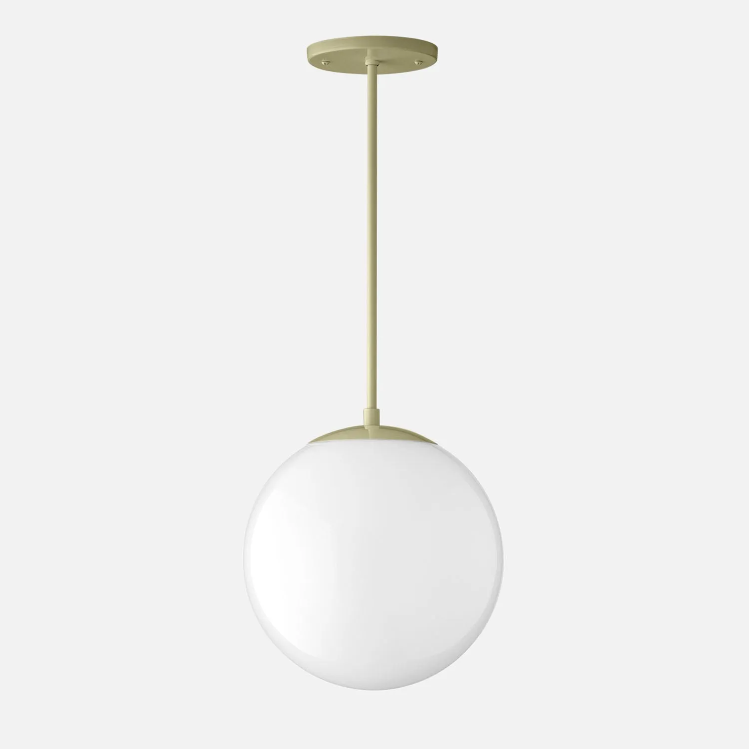 Luna Rod Pendant with 10" Opal Shade - Vaulted