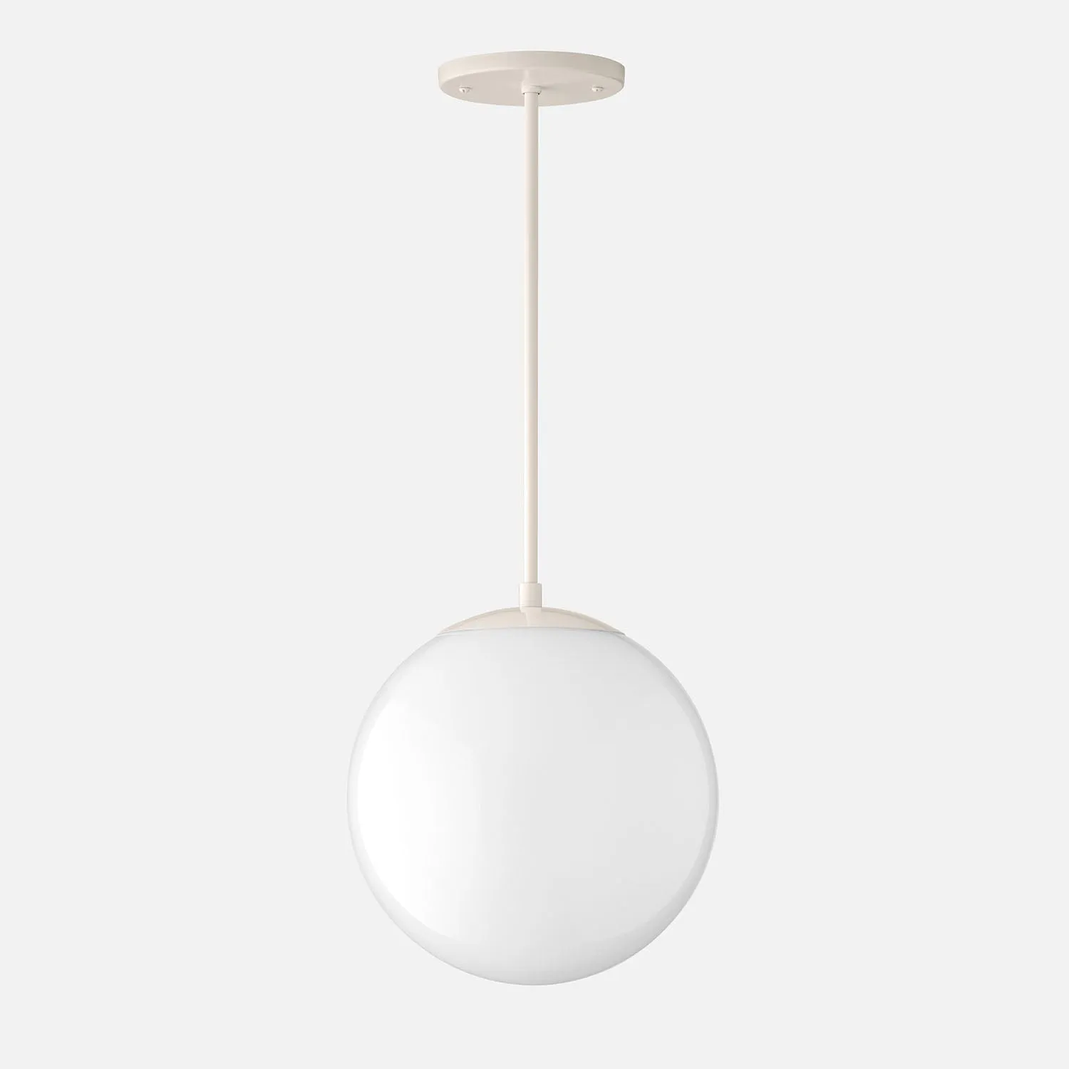 Luna Rod Pendant with 10" Opal Shade - Vaulted