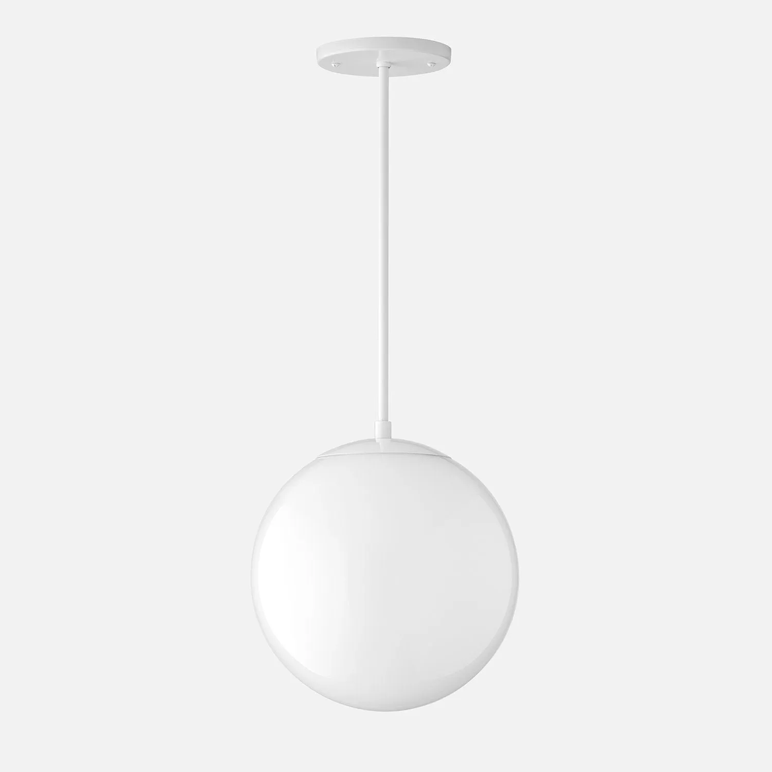 Luna Rod Pendant with 10" Opal Shade - Vaulted