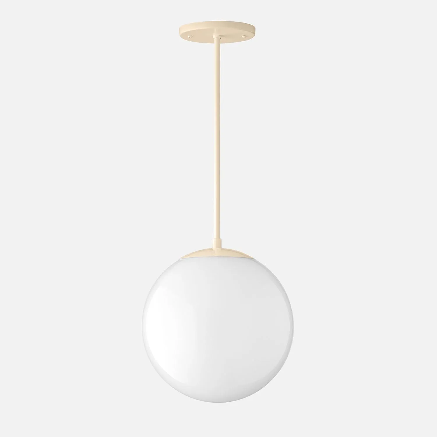 Luna Rod Pendant with 10" Opal Shade - Vaulted