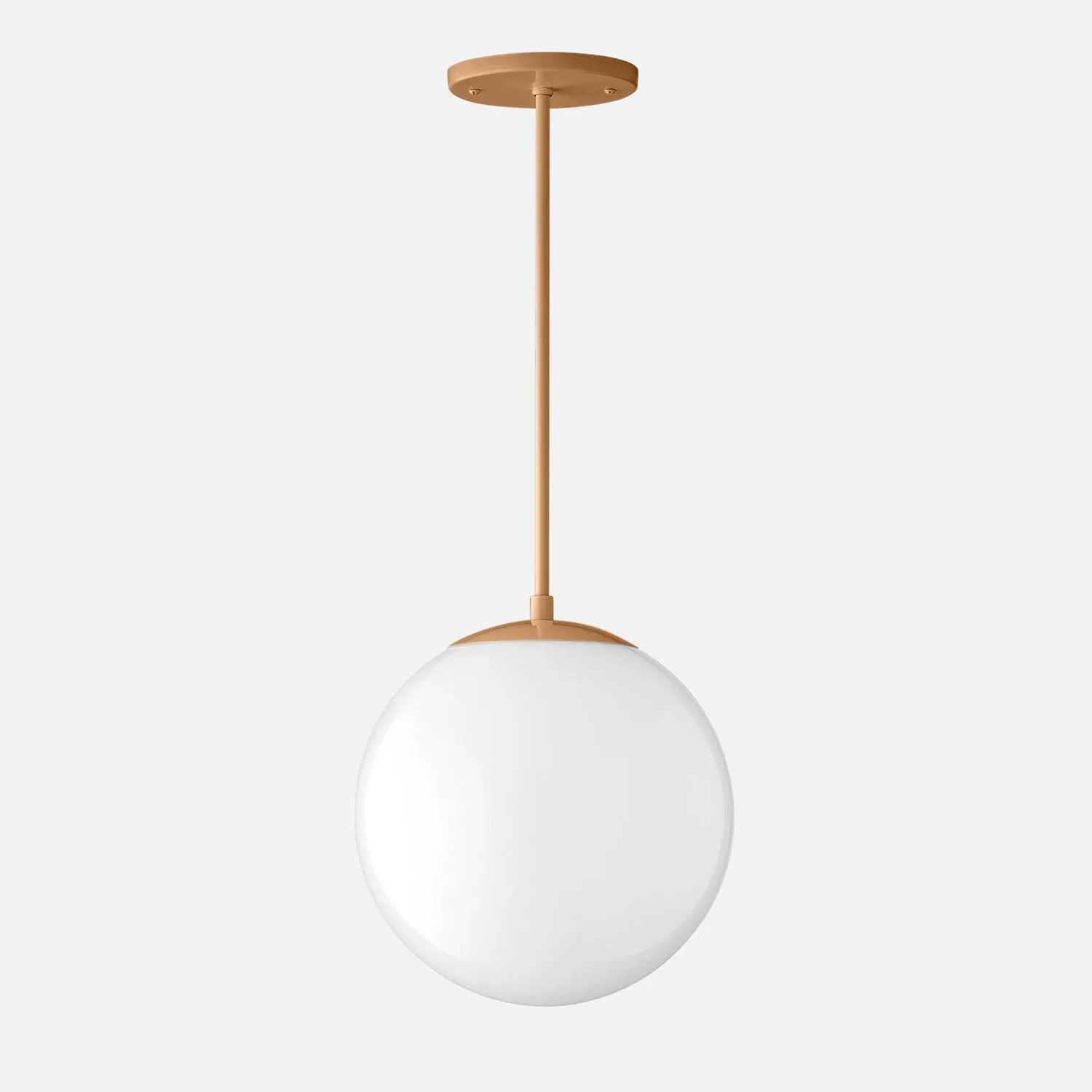 Luna Rod Pendant with 10" Opal Shade - Vaulted