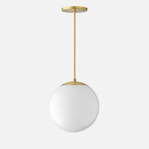 Luna Rod Pendant with 10" Opal Shade - Vaulted