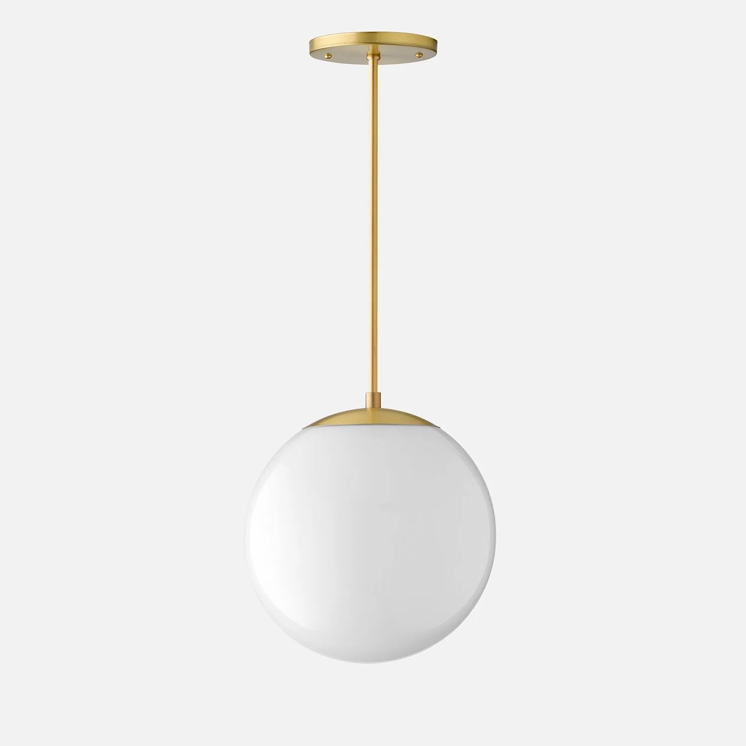 Luna Rod Pendant with 10" Opal Shade - Vaulted