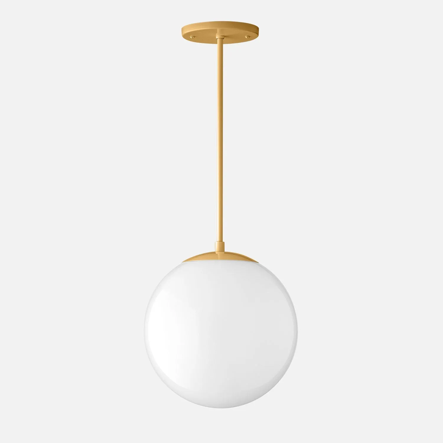 Luna Rod Pendant with 10" Opal Shade - Vaulted