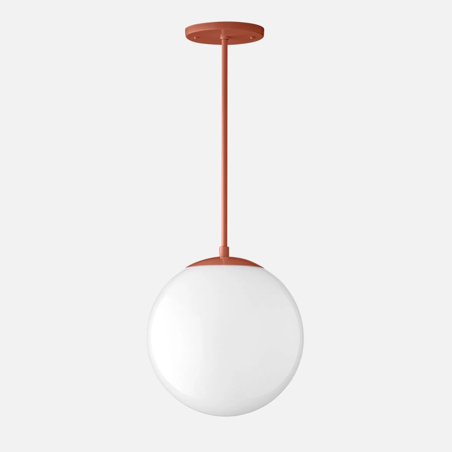 Luna Rod Pendant with 10" Opal Shade - Vaulted