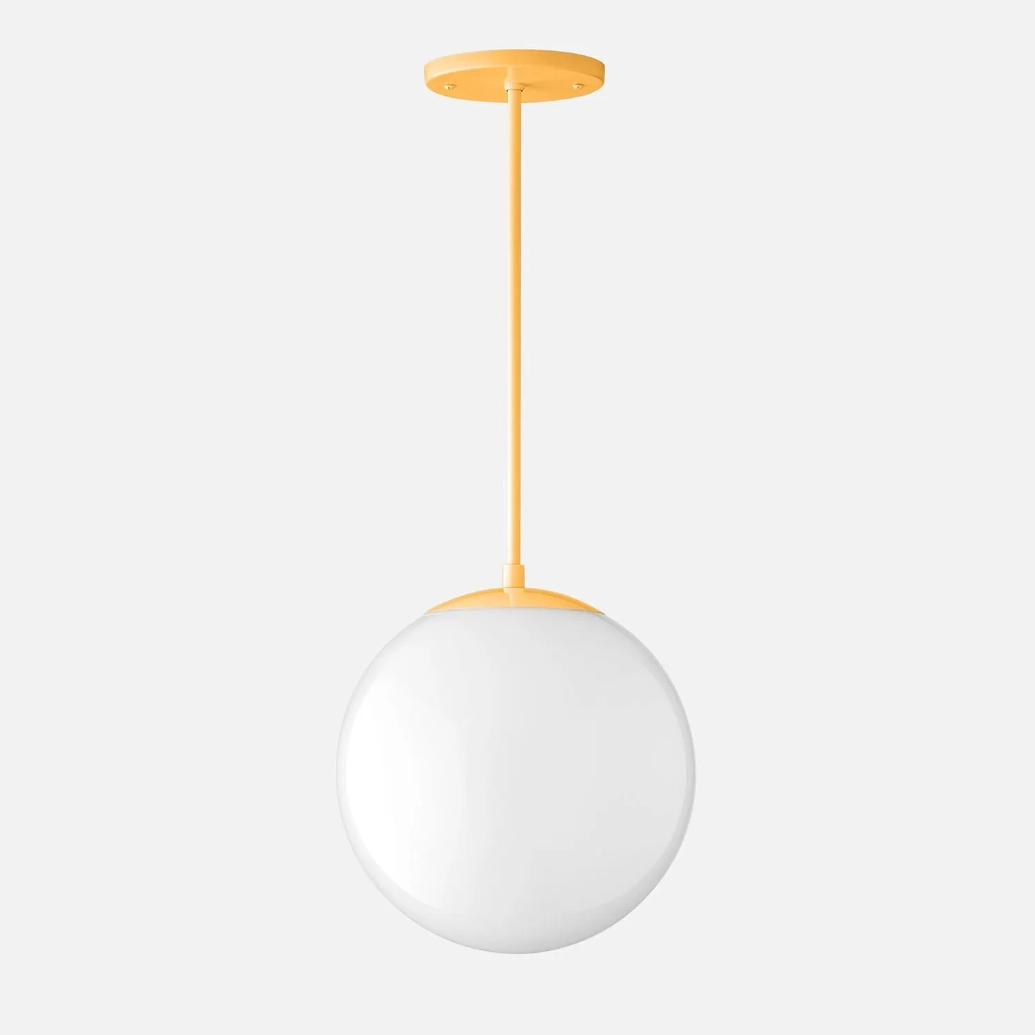 Luna Rod Pendant with 10" Opal Shade - Vaulted