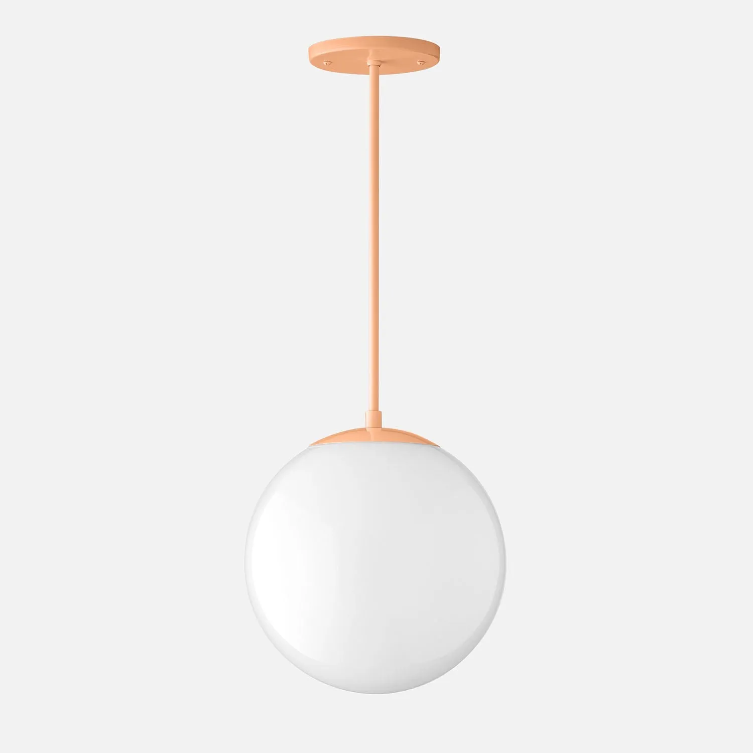 Luna Rod Pendant with 10" Opal Shade - Vaulted