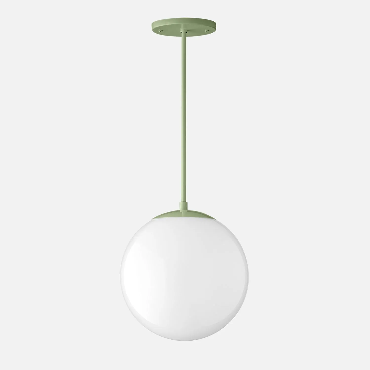 Luna Rod Pendant with 10" Opal Shade - Vaulted